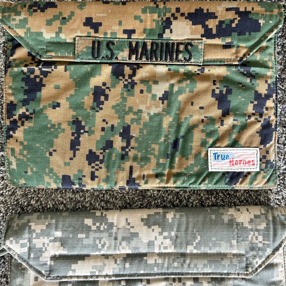 Set of 4 Military Canvas Envelope Pouches for Electronic Dev - Camo, Olive,‎ Tan - Picture 2 of 6